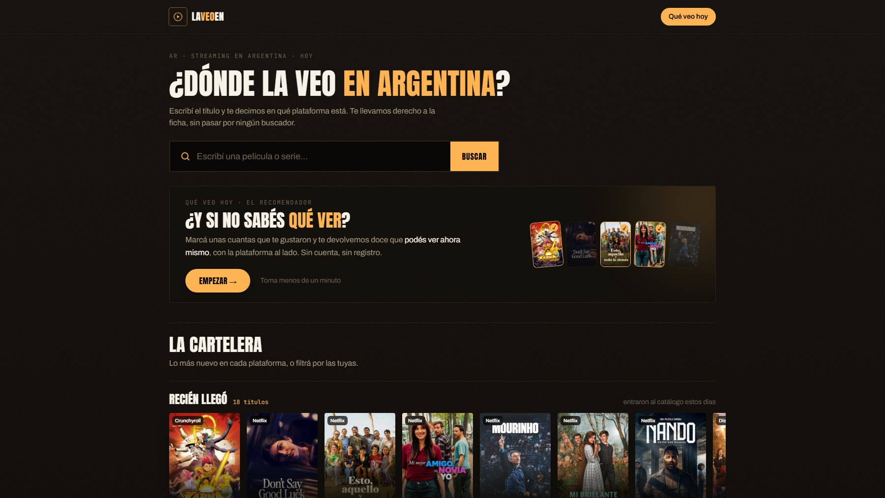 LaVeoEn app screen